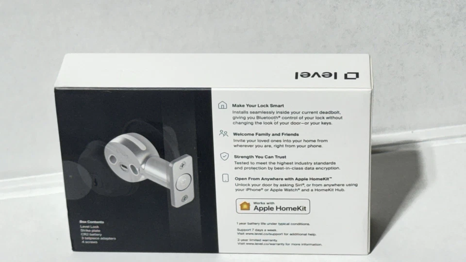 Cerradura inteligente Level Bolt Retrofit Satin Bluetooth Deadbolt Lock C-D11U sellada Foto 3 de 3