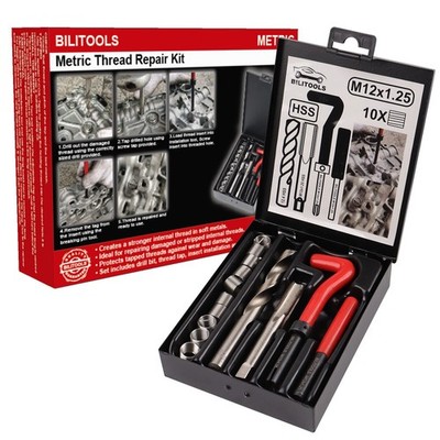 M12x1.25 Thread Repair Kit  HSS Drill Helicoil Metric Repair Solution