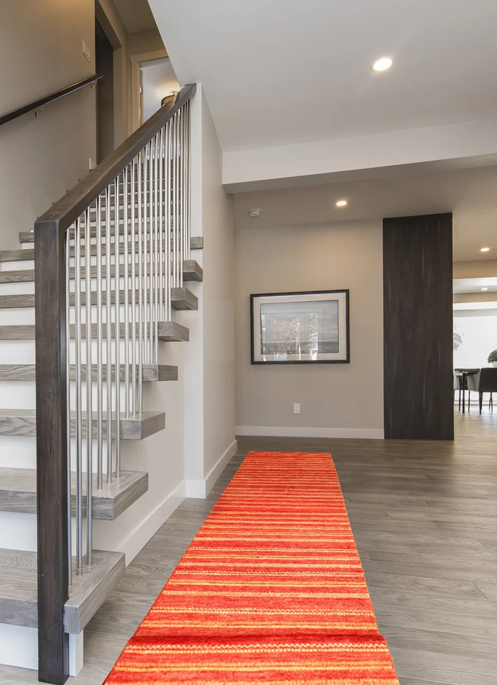 Vintage Hand-knotted Runner Rug 2'4" x 10'8" Traditional Oriental Wool Carpet - Image 2 of 4