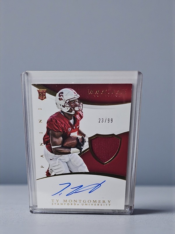 🔥2015 Panini Immaculate Collection Ty Montgomery M Auto RC 23 /99 Patch #333