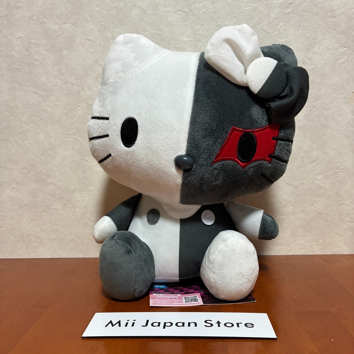 Danganronpa Sanrio Characters Hello Kitty Monokuma Big Plush 9.84