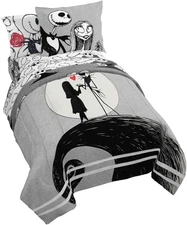 Jay Franco Disney Nightmare before Christmas Moonlight 5 Piece Twin Bed Set - In