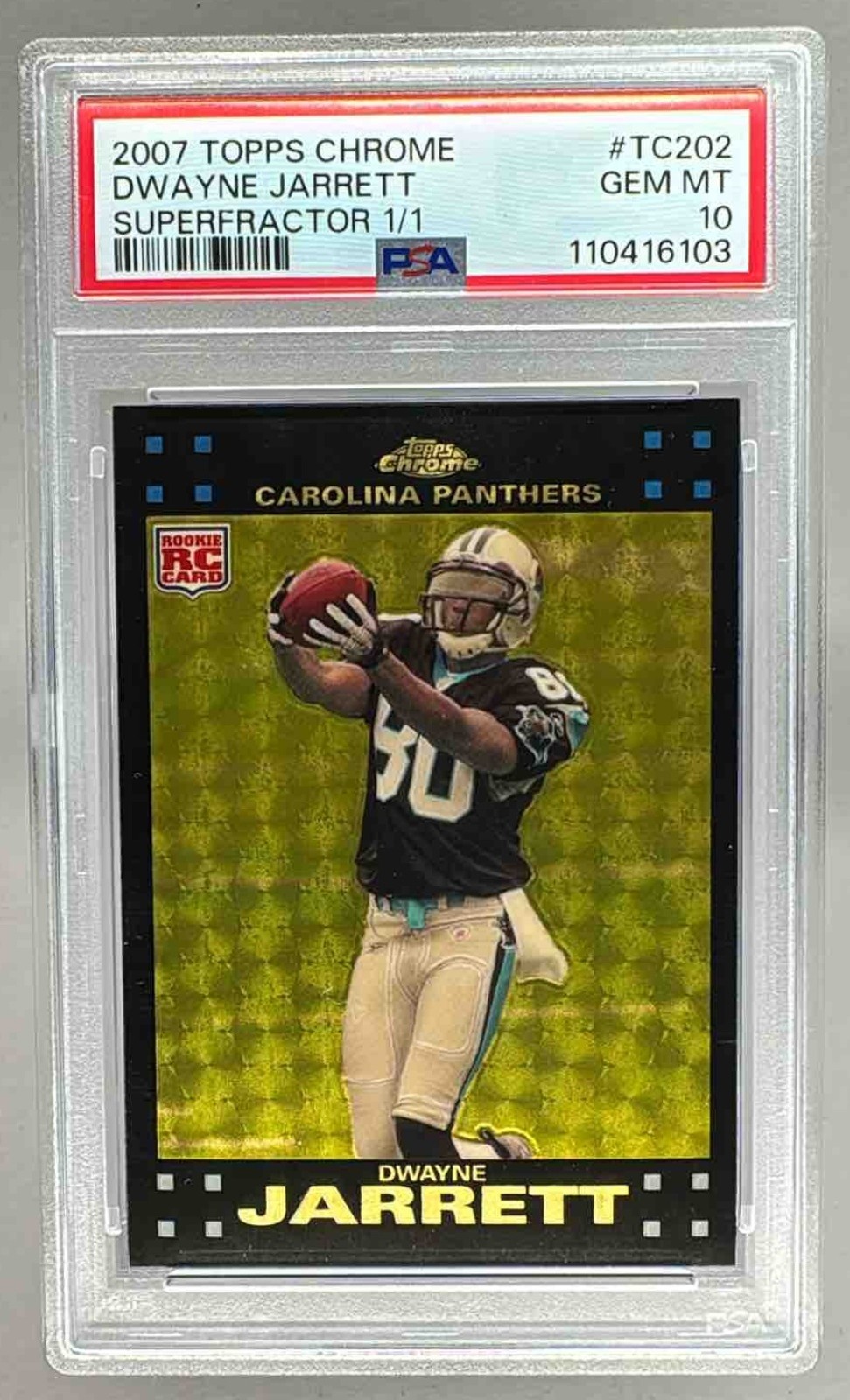 Dwayne Jarrett Topps Chrome #TC202 Superfractor 1/1