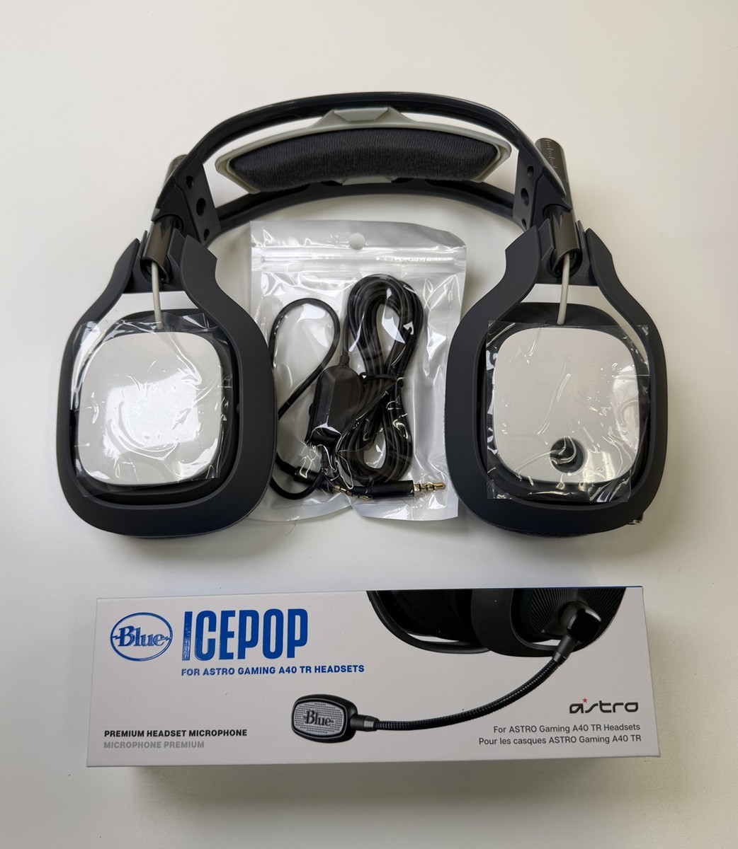 Astro A40 TR Gen 2 Gaming Headset PC Gray White - Upgraded Blue