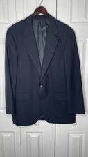 Lauren Ralph Lauren Blazer Suit Jacket Wool 2 Button Vented Striped Navy Men 42R