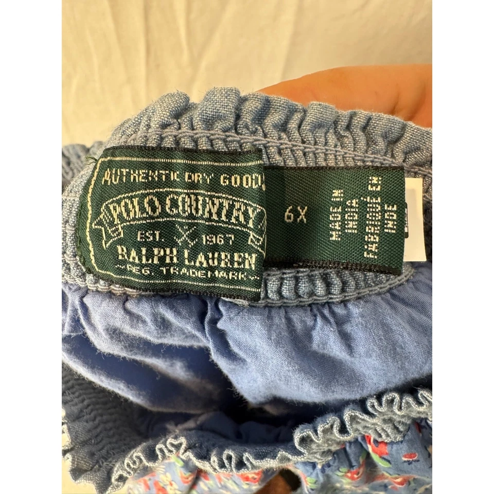 Polo Country Ralph Lauren Falda Circular en Niveles Niñas Mezcla Floral Talla 6X $125 Foto 4 de 4