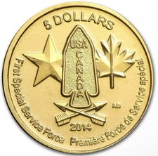 2014 Canada First Special Service Force 1/10oz 9999 Gold Coin Canadian Mint 3990.00 per troy oz