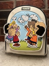 Peanuts Characters Tossing Snoopy Faux Leather Mini Backpack - Limited Edition