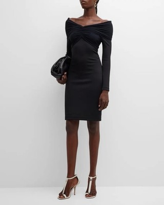 burberry off the shoulder dress Burberry gathered-detail off-shoulder Midi Dress | Black