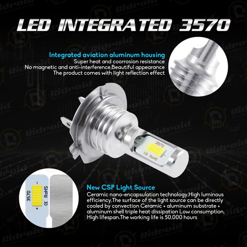 For Ford Fusion 2011 2012 2013 2014 2015 2016 LED Headlight High Low Light Bulbs - Picture 7 of 23