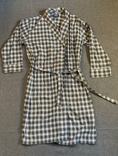 Nautica Men's Sleepwear Robe Shawl Collar Plaid 100 Cotton Flannel L/XL