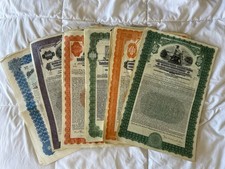 105 Vintage Mixed Lot of Bonds with Coupons and Historical Certificates