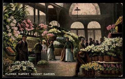 Covent Garden, Flower Market, Ansichtskarte 