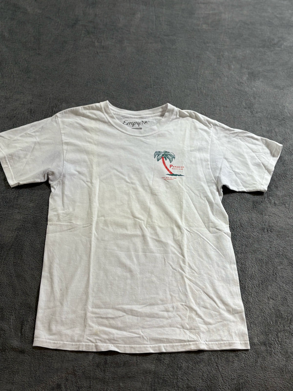 Empyre T-Shirt Mens Size Medium White Knit Short Sleeve Crew Neck Pullover