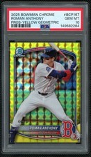 2025 Bowman Chrome - Prospects Roman Anthony, Roman Anthony #BCP-167 Yellow /75