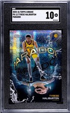 🏀 🔥 Tyrese Haliburton 2025 Topps Chrome Paradox #PX-12 SGC 10🔥 Low Pop