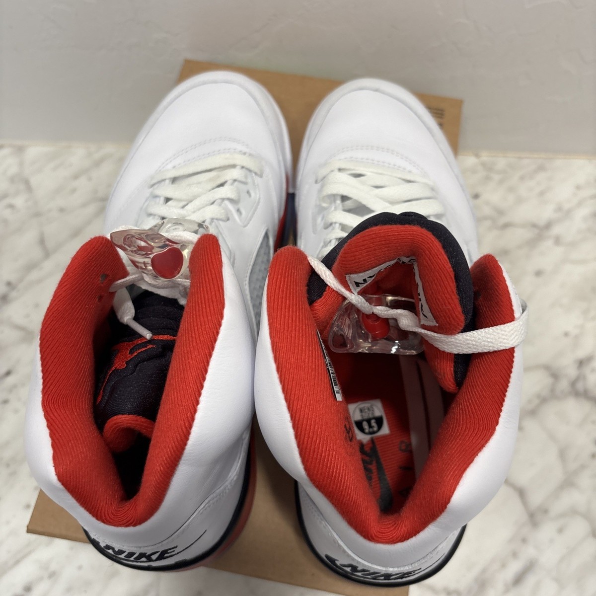 Nike Air Jordan 5 Retro Fire Red “Black Tongue” Size 9.5 2025