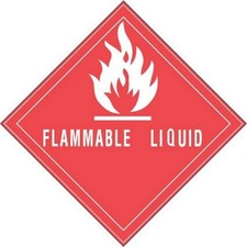 4" x 4" Flammable Liquid D.O.T. Subsidiary Risk Labels (500 per Roll)