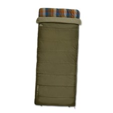 Wayback Flannel Lined Sleeping Bag, Built in Blanket, Traditional Burnt Olive