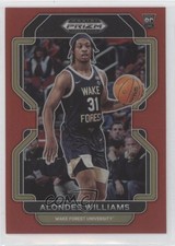 2022-23 Panini Prizm Draft Picks Red Prizm 86/299 Alondes Williams #97 0nr3