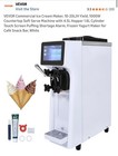 VEVOR 10 20 L H Commercial Ice Cream Machine Countertop Soft Serve Maker Used
