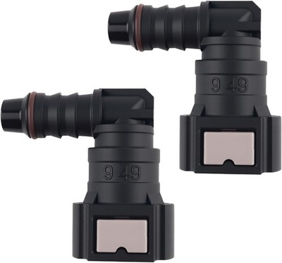 2PCS Fuel Line Connector, Elbow 90° Fuel Line Quick Connect 9.49-ID8 with Gaske