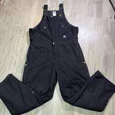 Carhartt Extreme Cold Bib Overalls R33 BLK Quilt Lined Insulated Mens 40x34