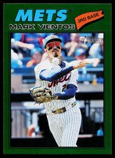 2026 Topps Heritage Baseball Green Boarder #77 Mark Vientos