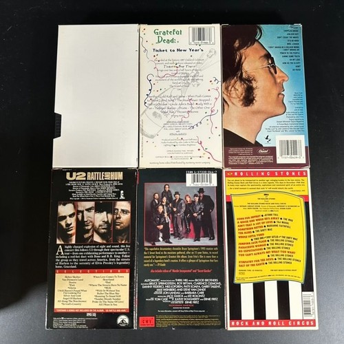 Vintage Rock n Roll VHS Tape Lot of 11 Lennon Townsend Sting Bowie Springsteen - Foto 3 di 5