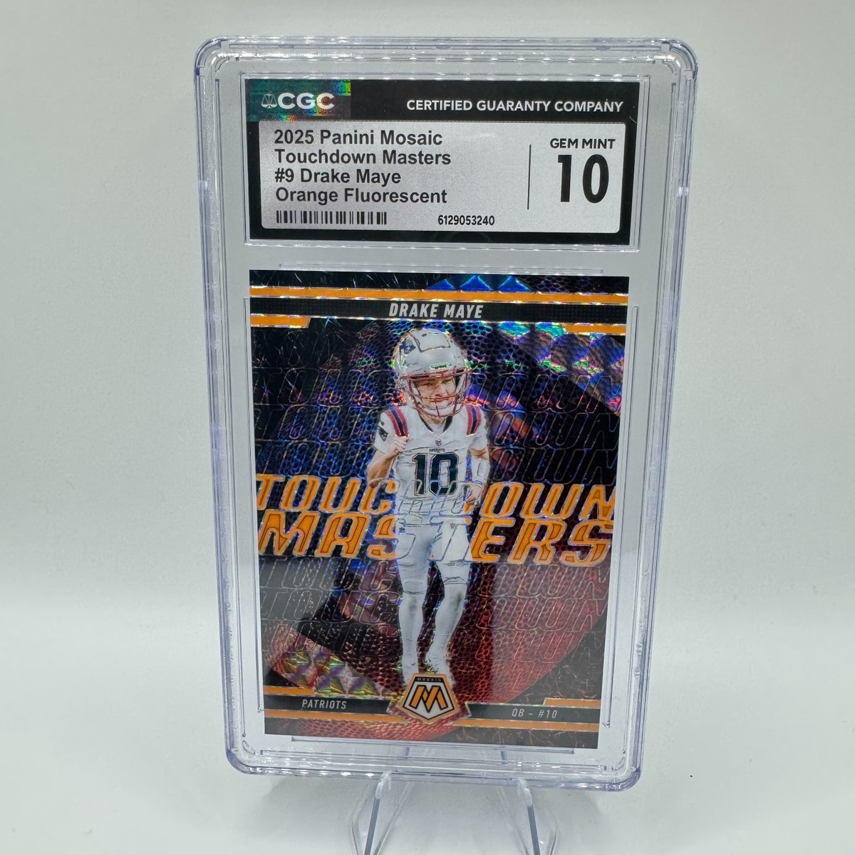2025 Panini Mosaic - Touchdown Masters Drake Maye #9 Orange