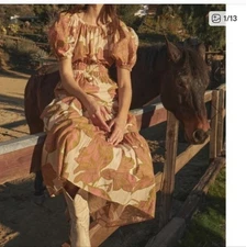 Velvet by Graham & Spencer Raya Silk-Blend Maxi Dress Size Small New NWT