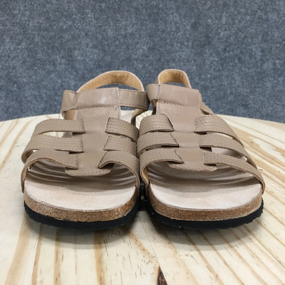 Sandalias Haflinger Mujer 38 Beverly Beige Cuero Corcho Plantilla Cómodas Tirantes Foto 4 de 4