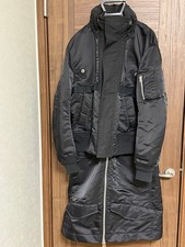 USED SACAI NYLON TWILL MIX COAT 22-02706M GOOD
