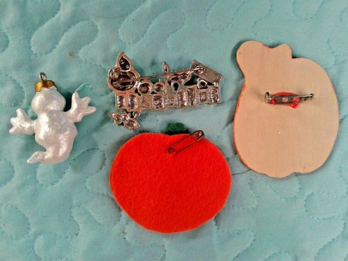 3 HALLOWEEN PINS & 1 SMALL GHOST ORNAMENT Happy Halloween, Ghost, Jack O Lantern - Picture 2 of 12