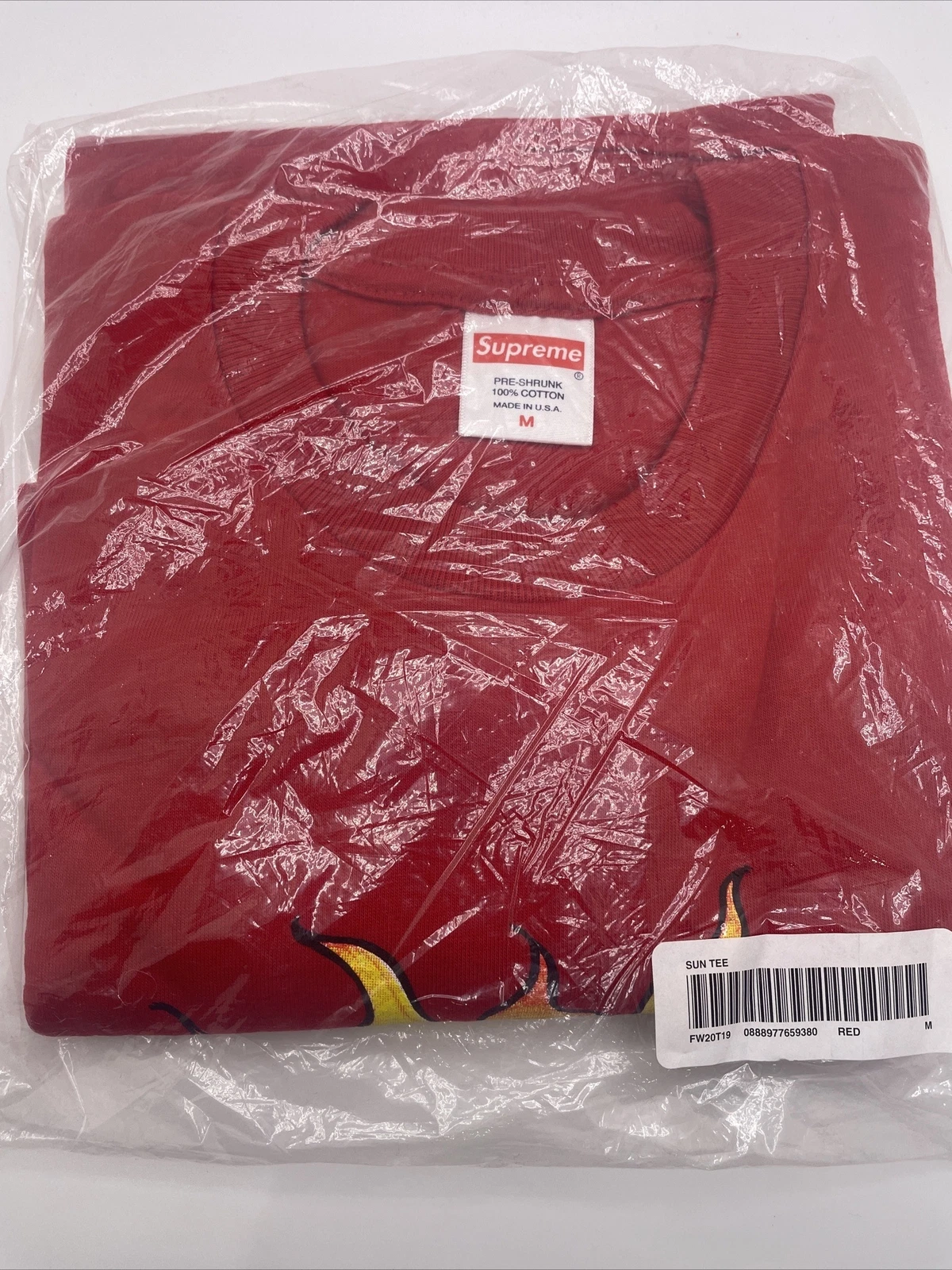 T shirt soleil rouge Supreme moyen neuf scellé FW20T19 