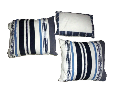 NAUTICA NASTRO BLU STRISCE BIANCO SPORCO (3PZ) SET CUSCINI DA LANCIO - Foto 3 di 5