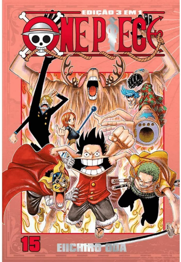 ONE PIECE 3 EM 1 [Vol.15] ワンピース EIICHIRO ODA Mangá Brazil 2023 Português  LACRADO