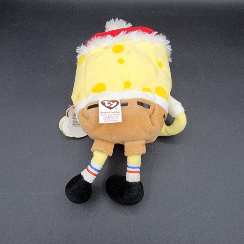 Jingle Bells Sponge Bob Christmas TY Beanie Baby SpongeBob Squarepants 8.5" - Picture 5 of 7