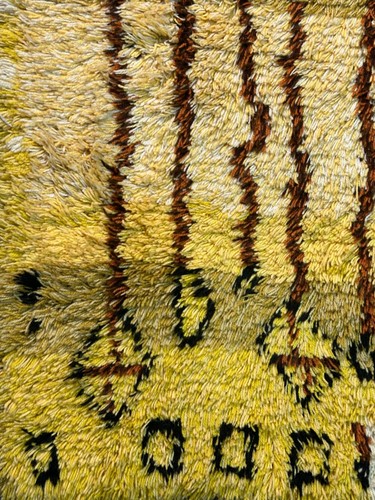 Vintage Swedish Scandinavian Shaggy Rug Soft Bedroom Plush Rya Rug 154x110 cm - Picture 8 of 9