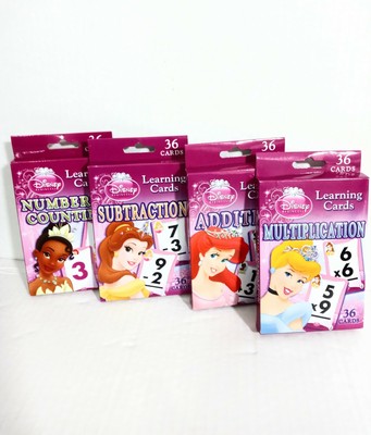 Disney Princess Learning Card Subtraction/Addition/Multiplication/Number & Count