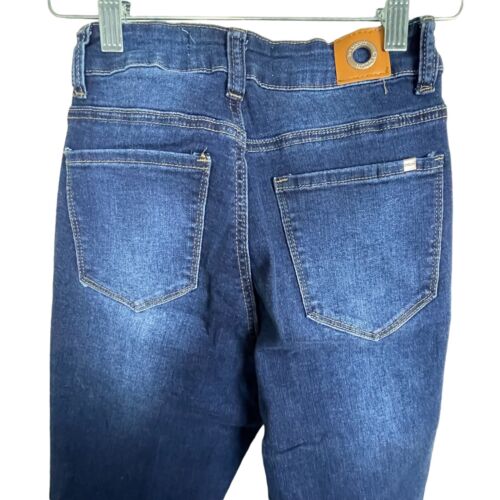 Cyclon Premium Denim Women's High Waist Button Fly Skinny Jeans Size 5 Dark Blue - Picture 4 of 7