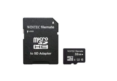 Wintec filemate Pro Plus 32GB  microSDHC Card w Adapter Retail - 3FMUSD32GU1PI-R
