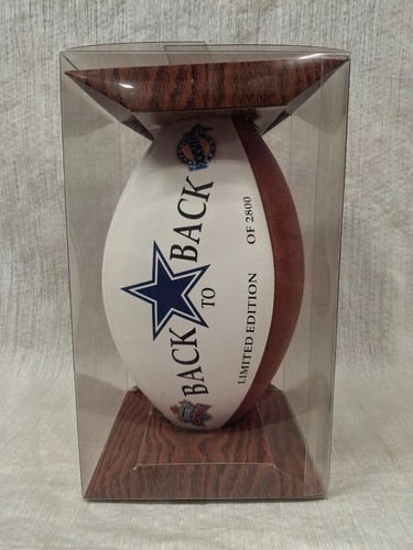 Dallas Cowboys Back To Back 1994 World Champions NFL Football 1 of 2800 Limited - Picture 3 of 10
