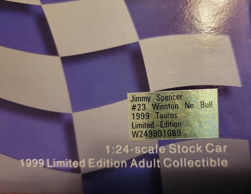 Action Diecast NASCAR 1:24 Jimmy Spencer #23 Winston No Bull 1999 Ford Taurus - Picture 7 of 8
