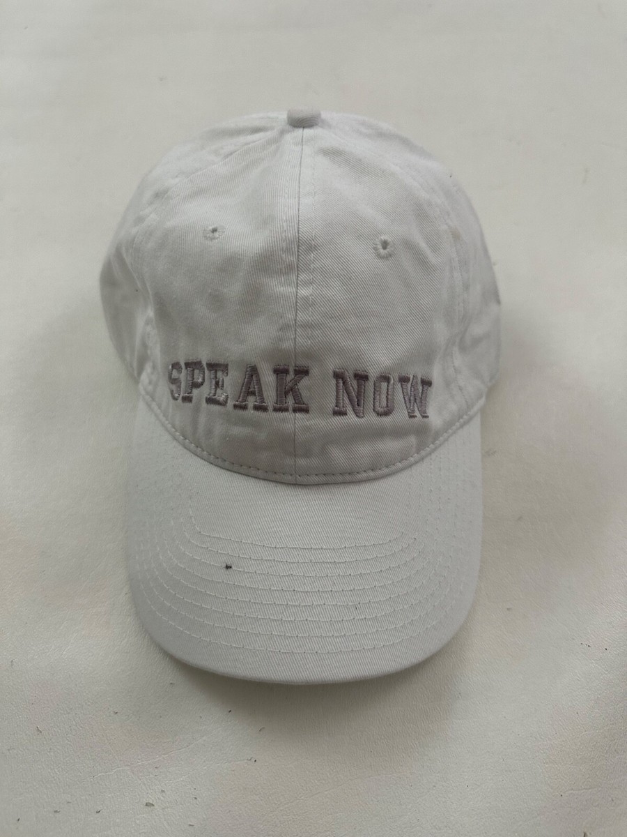 新品 テイラースウィフト 公式グッズ ハット Speak Now 帽子 Speak Now Taylor Swift White Graphic Adjustable Baseball Hat Cap