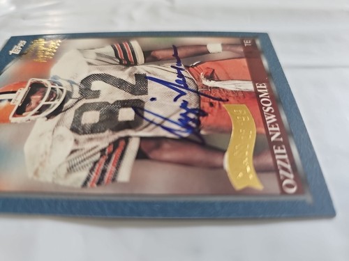 OZZIE NEWSOME 1999 Topps Hall of Fame On Card Autograph Cleveland Browns - Picture 4 of 14
