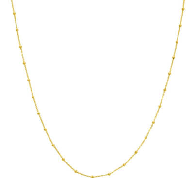  14 Karat Gelbgold Saturn Halskette