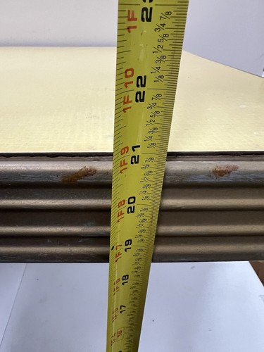 Vintage 1950s 1960s Child Dinette Play Table Formica Chrome Yellow Folds Down - 第 19/21 張圖片
