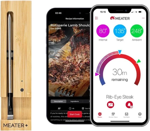 MEATER Plus: Smart Bluetooth Wireless Meat Thermometer Digital | BBQ, Grill, Ove