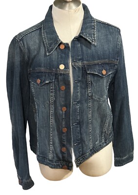 Blank NYC Denim Jean Jacket Size Large Distressed NWOT